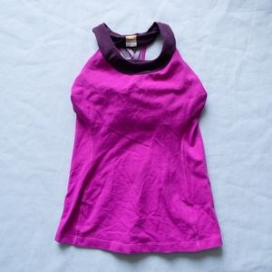 Lucy Pink Purple Racerback Tank Top Women's Size M
